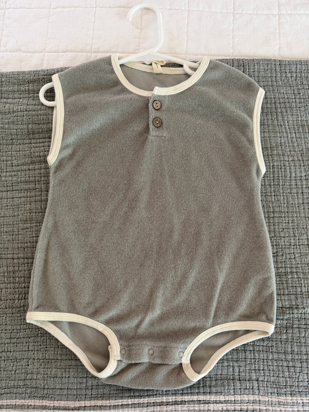 Rylee + Cru Terrycloth One-Piece with Contrast Trim